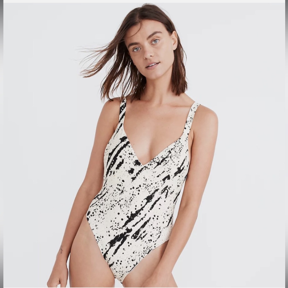 Madewell Second Wave One-Piece in Speckled Tiger